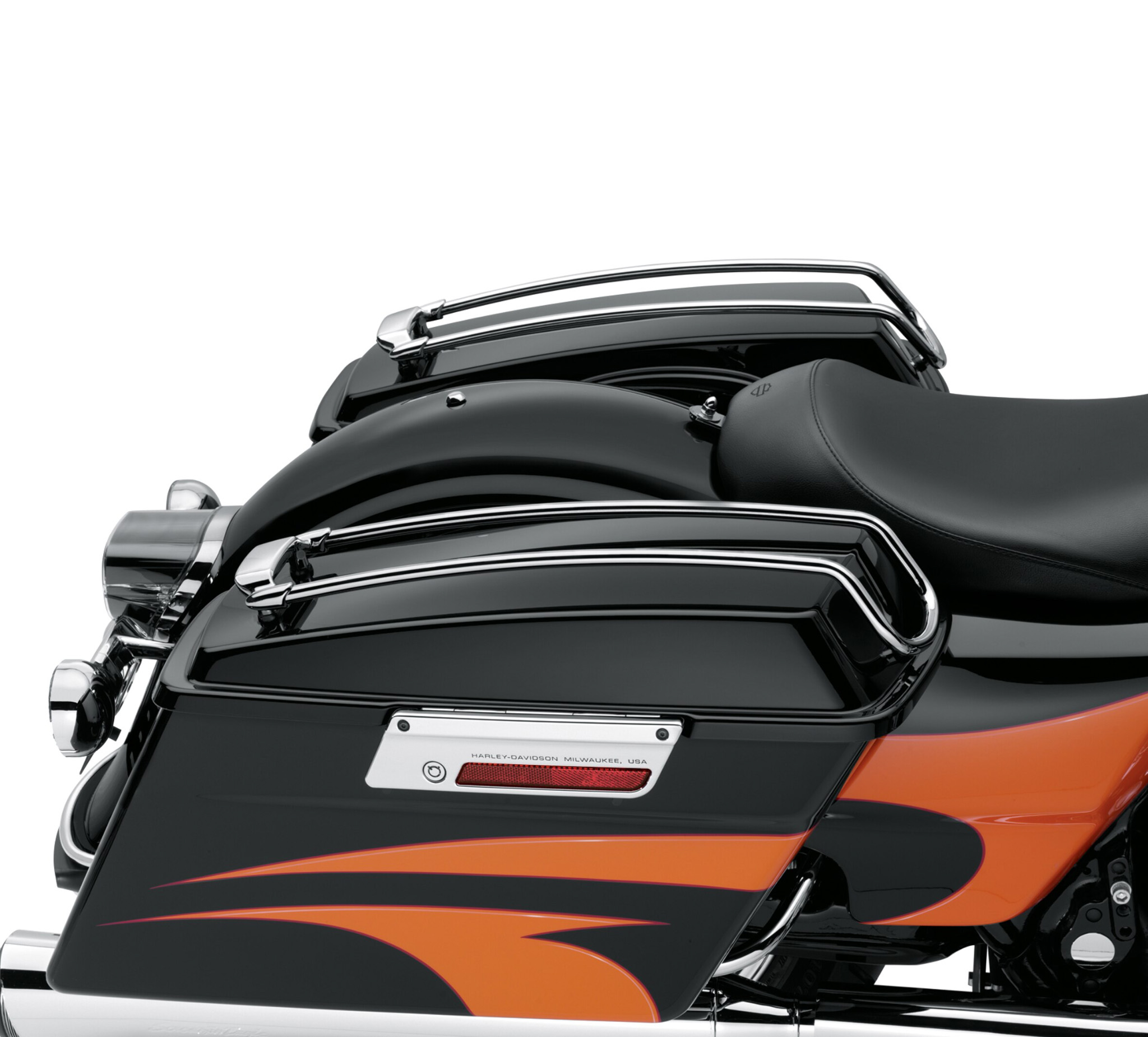 Details about   Chrome Saddlebag Rail Set fits Harley-Davidson